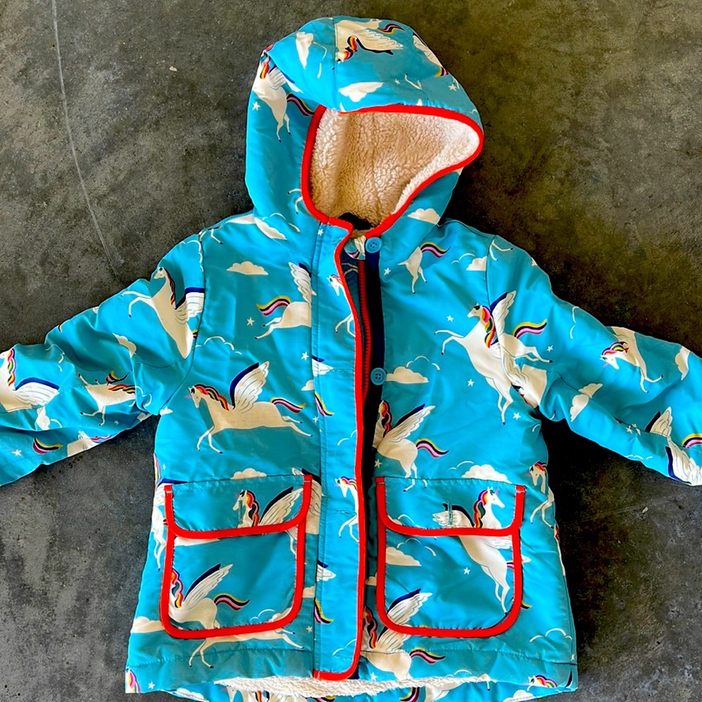 Girls Unicorn Winter Coat